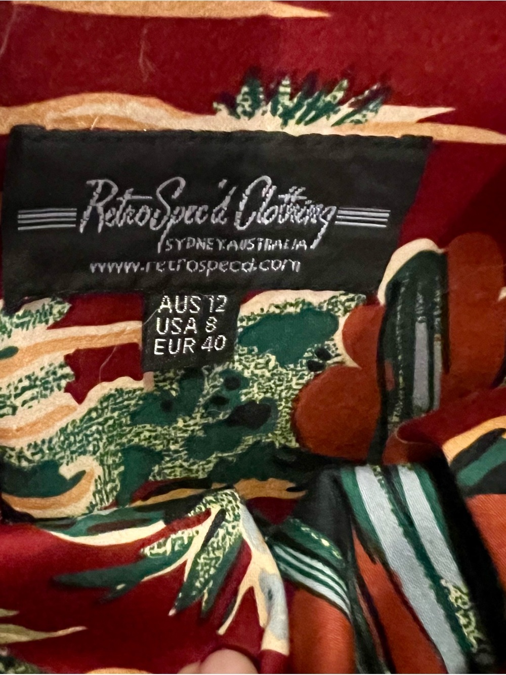 RetroSpec'd Clothing Red Wild West Print Dress
